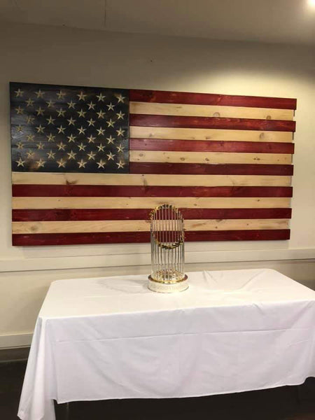 Giant 8ft Wood American Flag **PICKUP OR LOCAL DELIVERY ONLY**