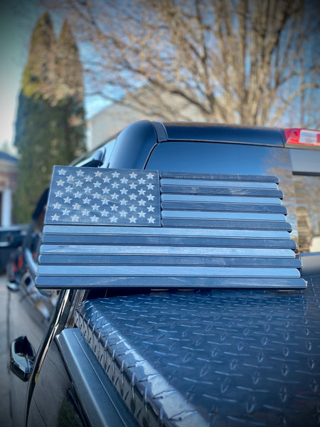 Small - Subdued Stained Wood American Flag