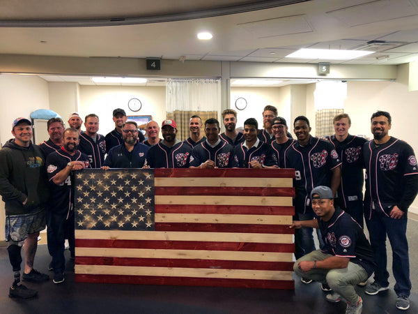 Giant 8ft Wood American Flag **PICKUP OR LOCAL DELIVERY ONLY**