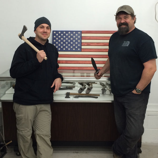 3ft Wood - Red White and Blue Stained American Flag